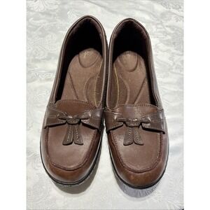 Clarks Ashland Bubble‎ Slip-On Loafer Shoes Womens Sz 8.5 Brown Loafers